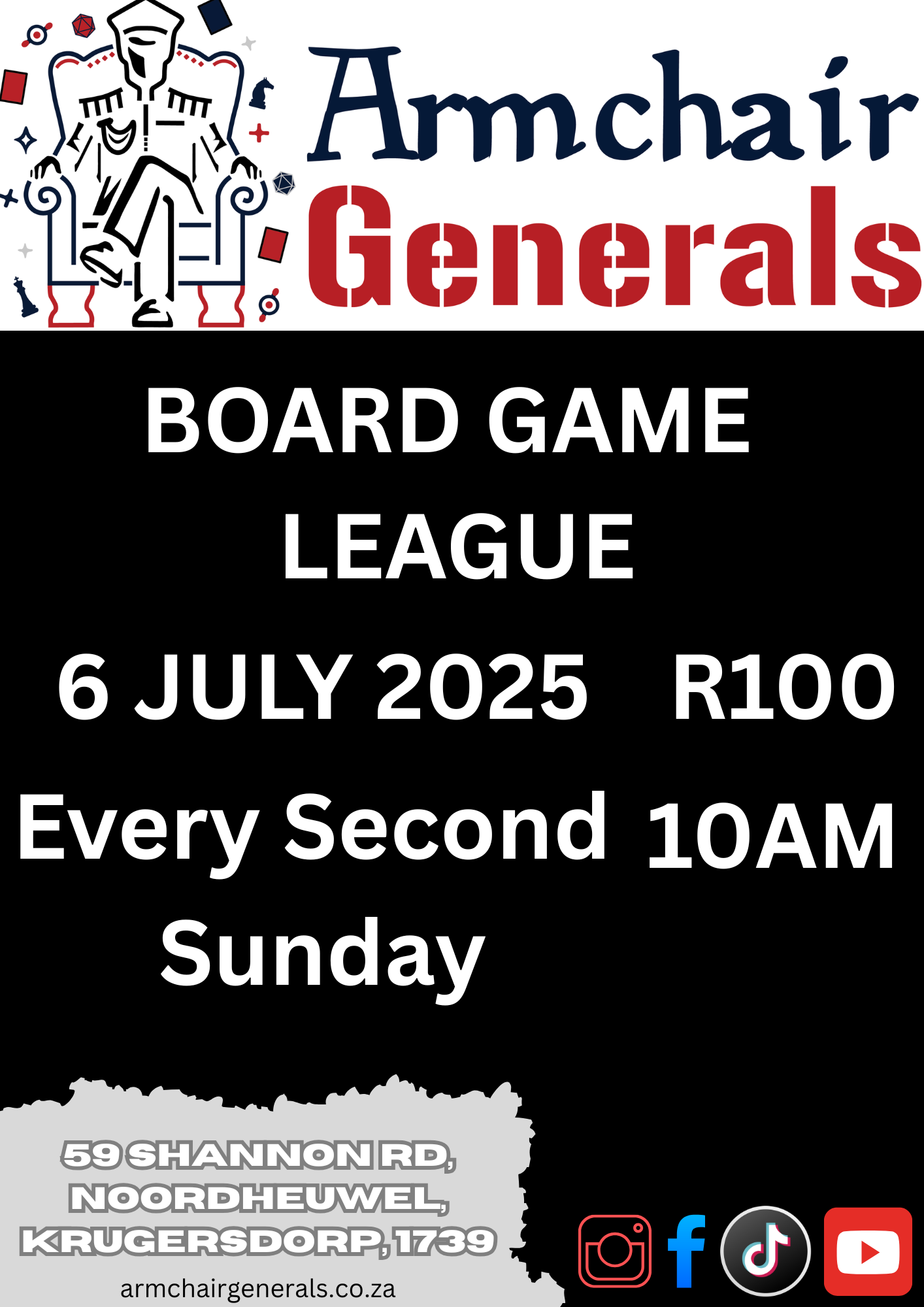 Armchair Generals Weekly Events! Armchair Generals