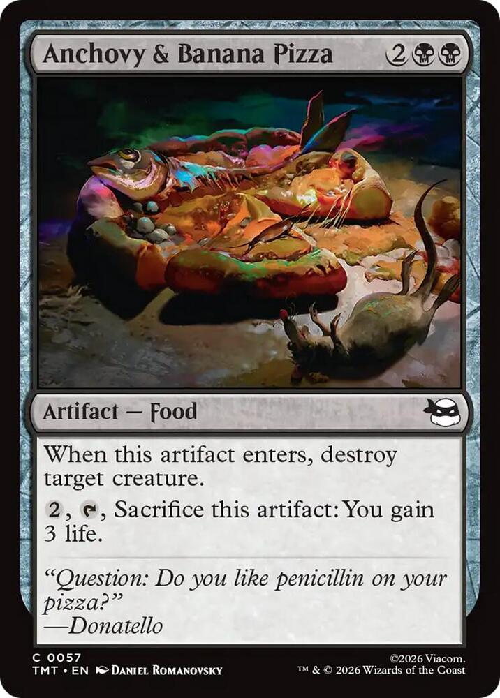 TMT - Teenage Mutant Ninja Turtles - Anchovy & Banana Pizza Magic The Gathering