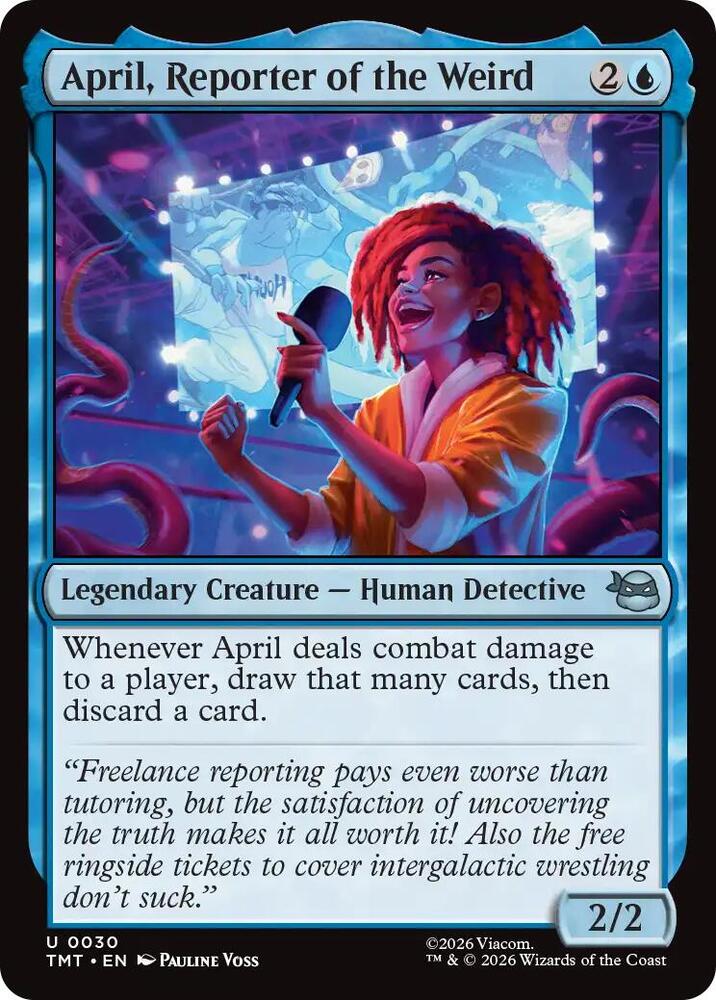 TMT - Teenage Mutant Ninja Turtles - April, Reporter of the Weird Magic The Gathering