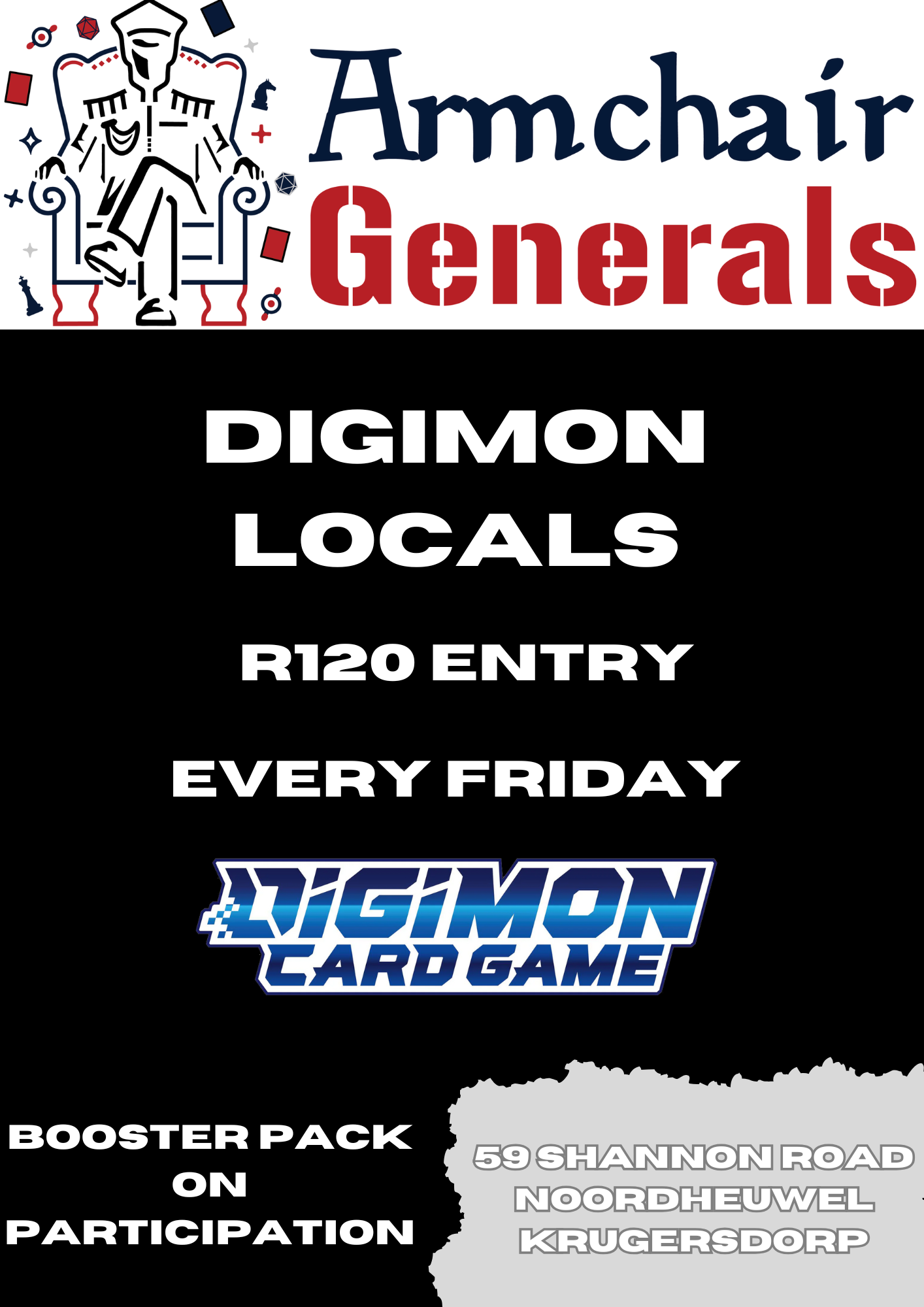 Armchair Generals Weekly Events! Armchair Generals