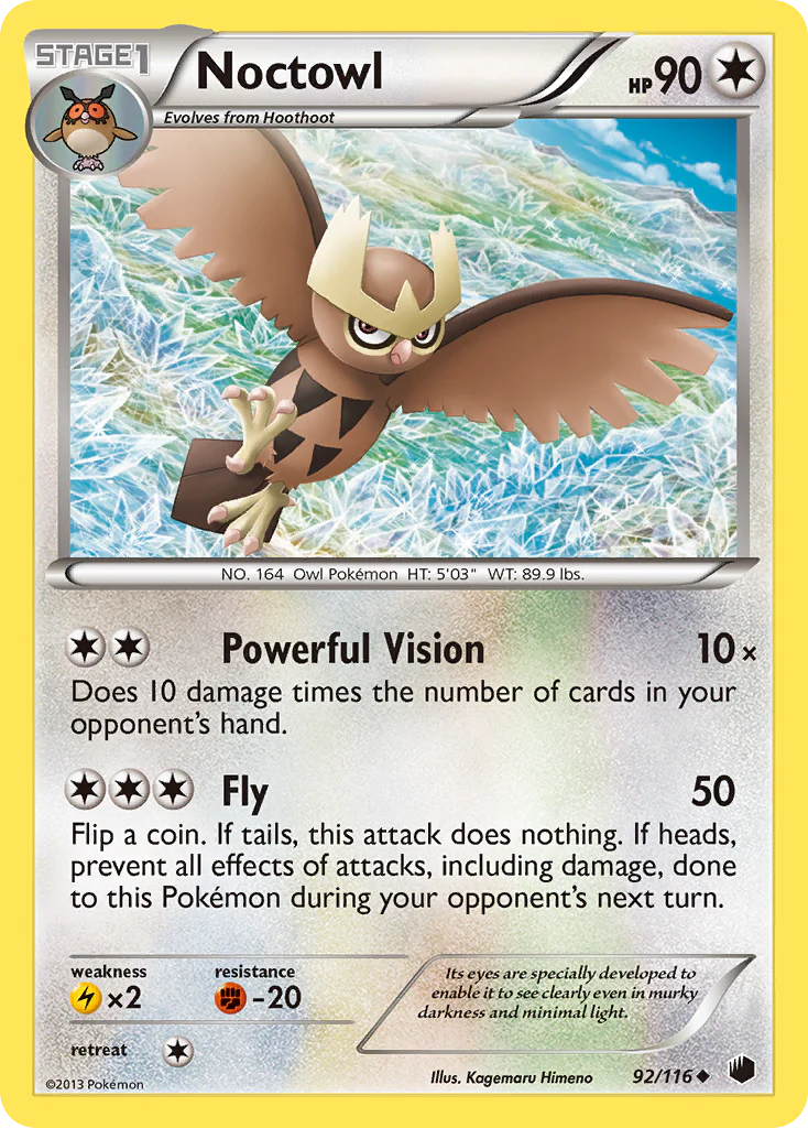 Noctowl (92/116) [Black & White: Plasma Freeze] Pokemon