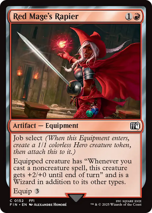 Red Mage's Rapier Magic The Gathering