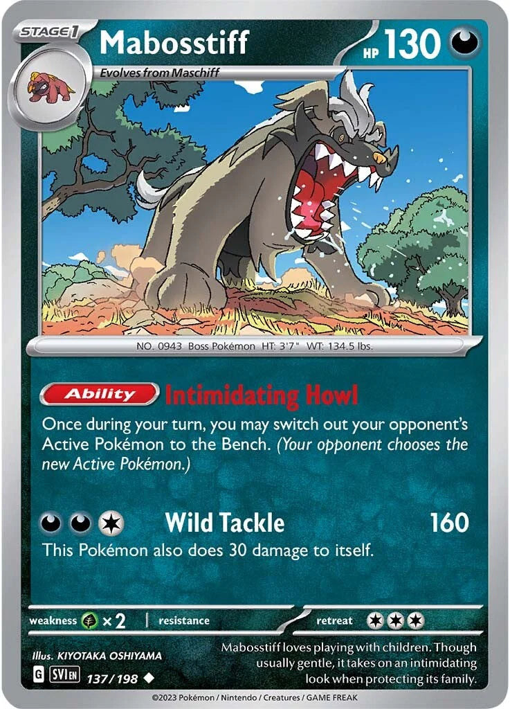 Mabosstiff (137/198) [Scarlet & Violet: Base Set] Pokemon