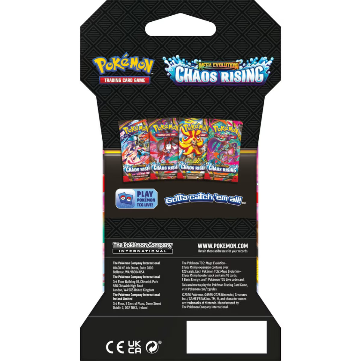 Pokémon TCG: Mega Evolution—Chaos Rising Sleeved Booster Pokemon