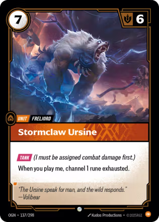 Stormclaw Ursine - Origins (OGN) Armchair Generals