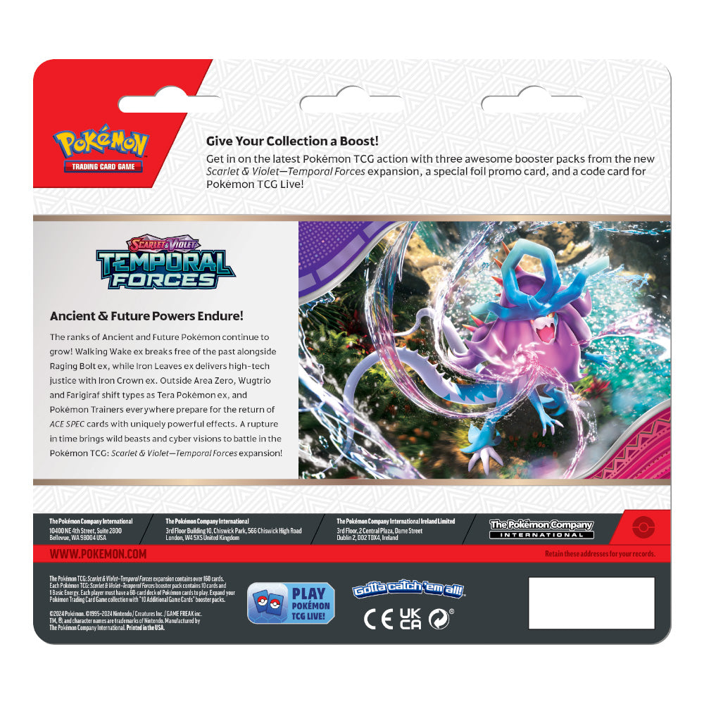 Pokémon: Scarlet & Violet 5: Temporal Forces - 3-pack Blister Pokemon