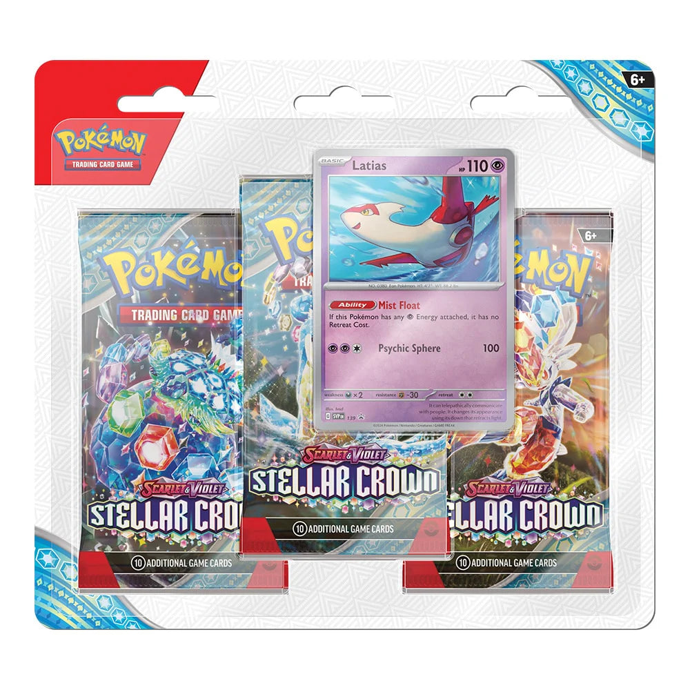 Pokémon: Scarlet & Violet 7: Stellar Crown - 3-pack Blister Pokemon