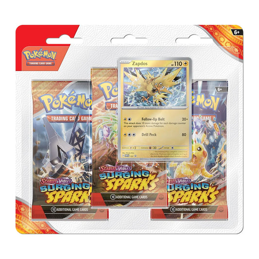 Pokémon: Scarlet & Violet 8: Surging Sparks -3-pack Blister Pokemon