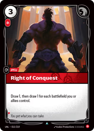 Right of Conquest - Unleashed (UNL) Armchair Generals
