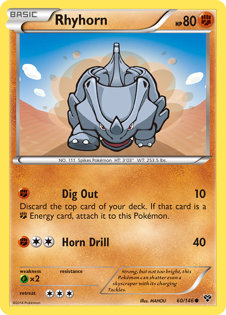 Rhyhorn (60/146) [XY: Base Set] Pokemon