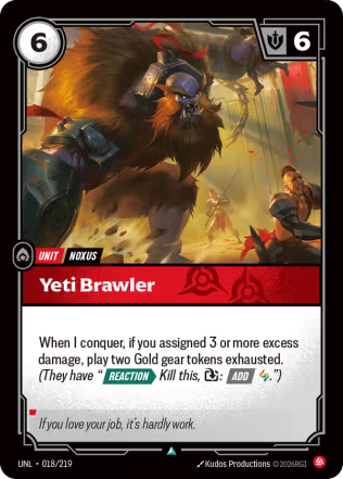 Yeti Brawler - Unleashed (UNL) Armchair Generals