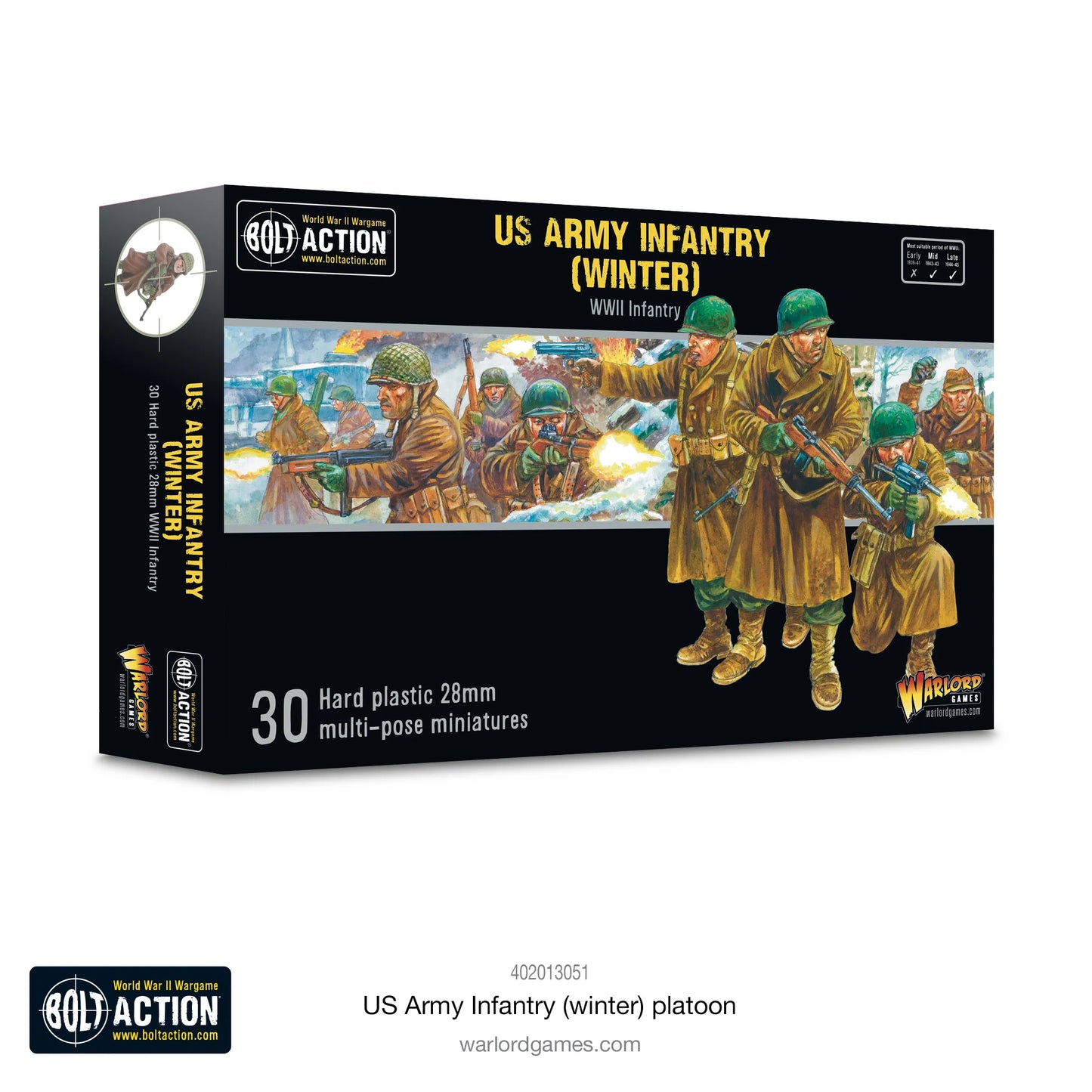 US Army Infantry Platoon (Winter) - Bolt Action Warlord Games