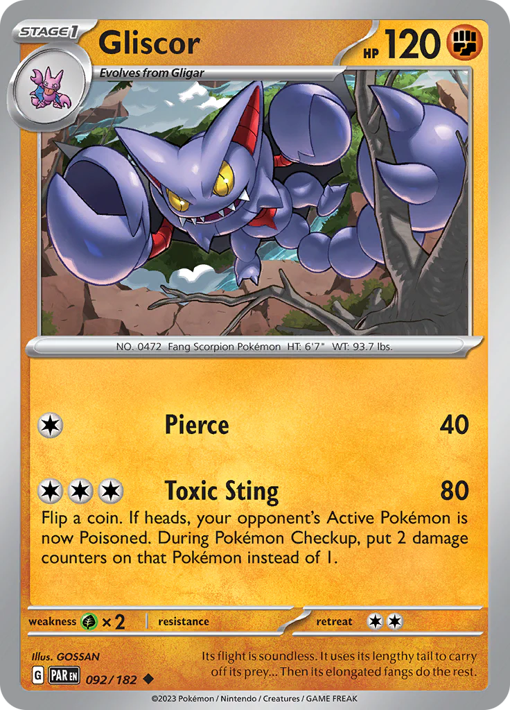 Gliscor (092/182) [Scarlet & Violet: Paradox Rift] Pokemon