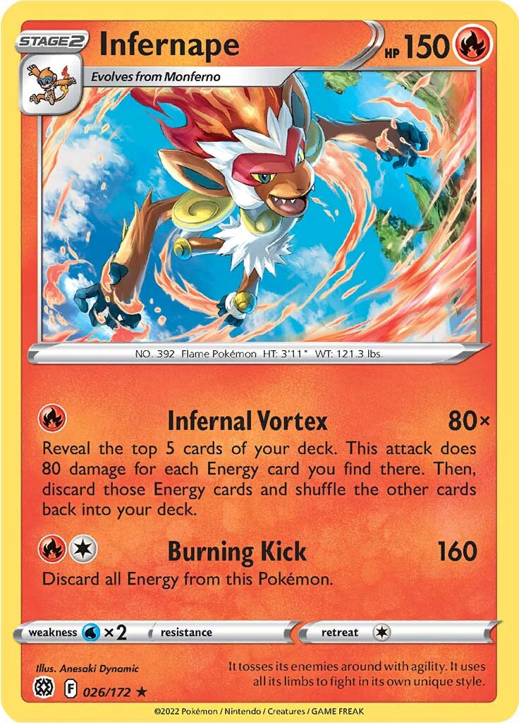 Infernape (026/172) [Sword & Shield: Brilliant Stars] Pokemon