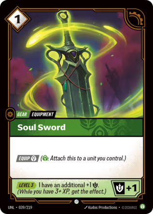 Soul Sword - Unleashed (UNL) Armchair Generals