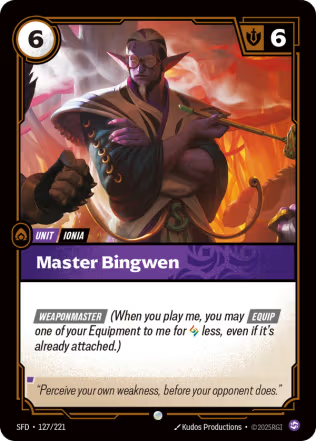 Master Bingwen - Spiritforged (SFD) Armchair Generals