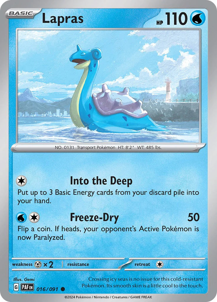 Lapras (016/091) [Scarlet & Violet: Paldean Fates] Pokemon