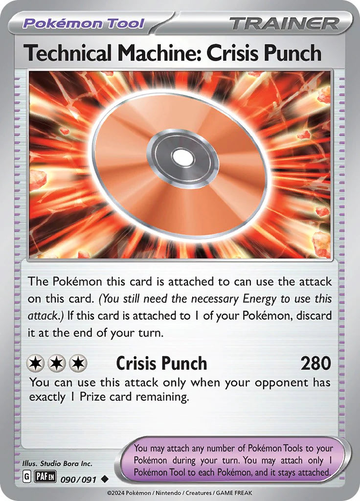 Technical Machine: Crisis Punch (090/091) [Scarlet & Violet: Paldean Fates] Pokemon