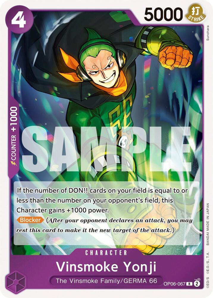 Vinsmoke Yonji (067) - Wings of the Captain (OP06) Armchair Generals