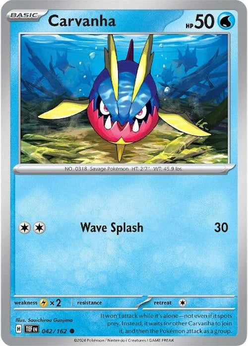 Carvanha (042/162) [Scarlet & Violet: Temporal Forces] Pokemon