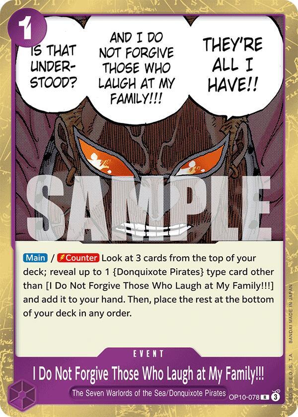 I Do Not Forgive Those Who Laugh at My Family!!! - Royal Blood (OP10) One Piece