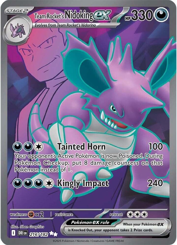 Team Rocket's Nidoking ex - 216/182 - SV10: Destined Rivals (DRI) Armchair Generals