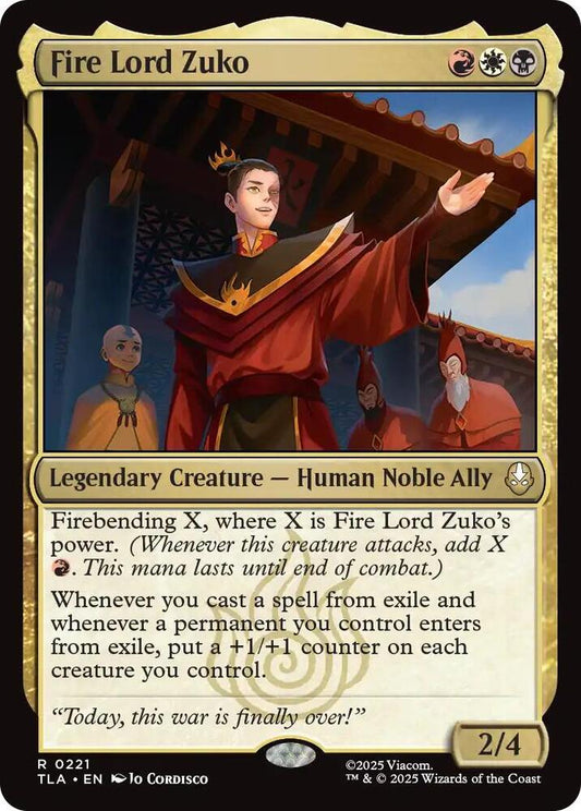 Fire Lord Zuko - Avatar: The Last Airbender (TLA) Magic The Gathering
