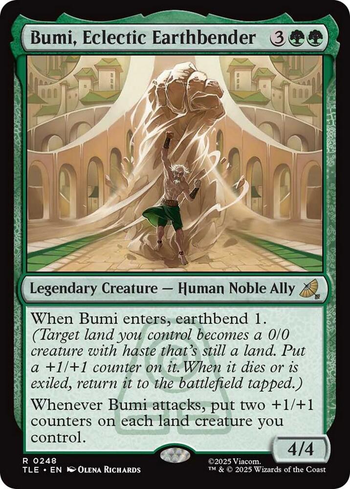 Avatar: The Last Airbender: Eternal-Legal (TLE) MTG CARD- Bumi, Eclectic Earthbender (FOIL) Armchair Generals