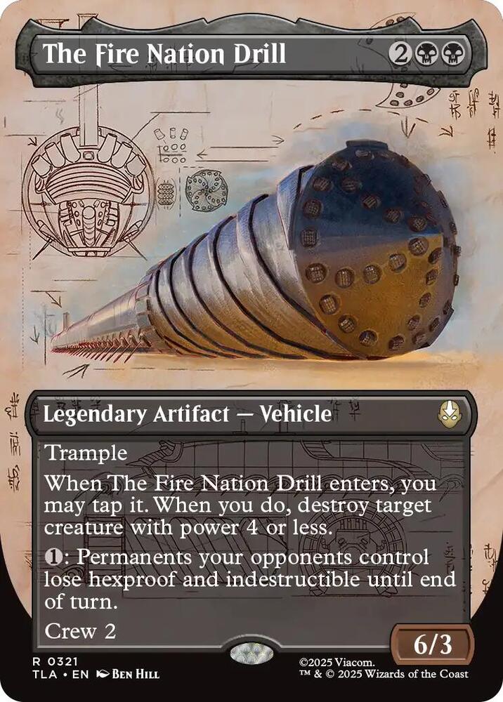The Fire Nation Drill (Borderless) - Avatar: The Last Airbender (TLA) Magic The Gathering