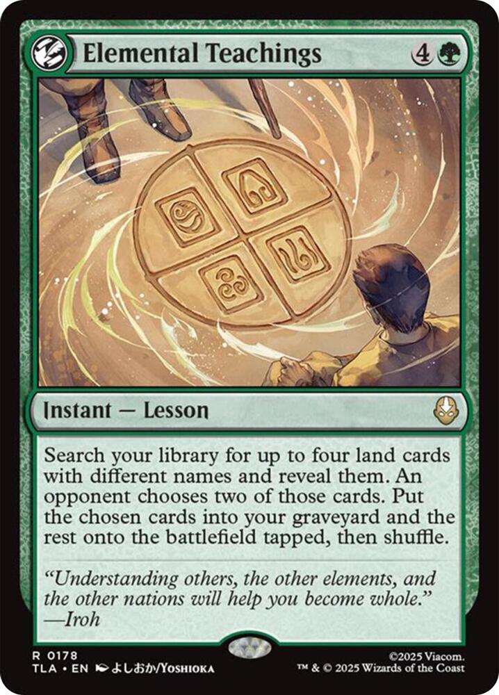 Elemental Teachings - Avatar: The Last Airbender (TLA) (Copy) FOIL Magic The Gathering