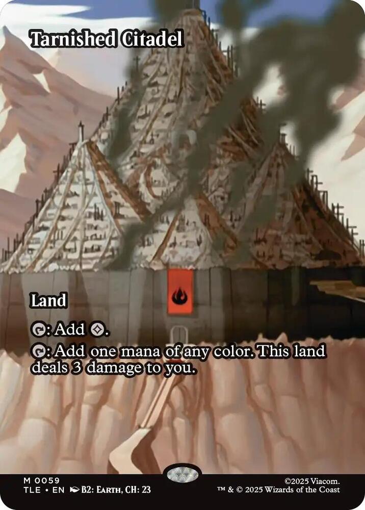 Tarnished Citadel (Borderless) - Avatar: The Last Airbender: Eternal-Legal (TLE)(TLA) FOIL (Copy) Magic The Gathering