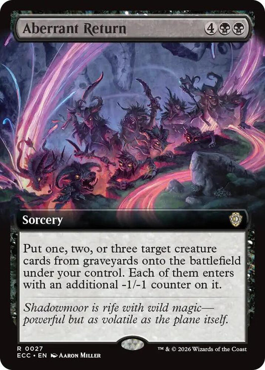 ECC - Lorwyn Eclipsed Commander MTG Card - Aberrant Return (EXTENDED ART) Magic The Gathering