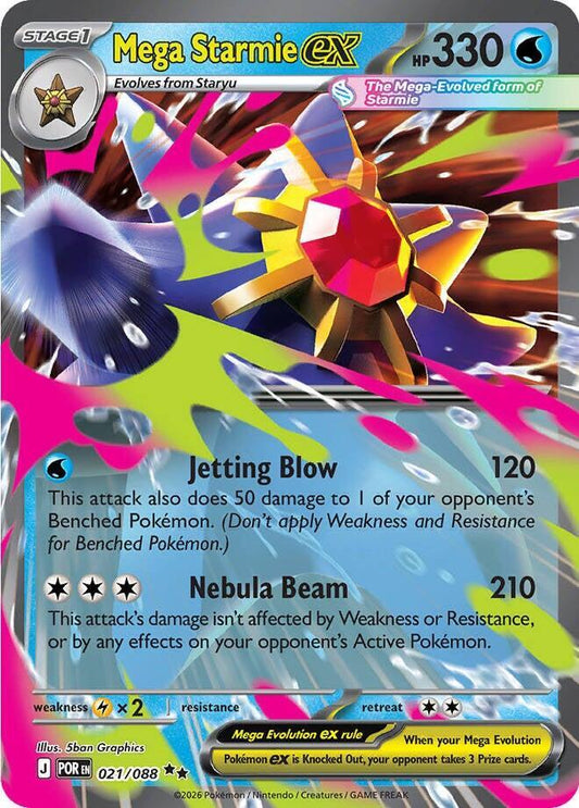 Mega Starmie ex - 021/088 - ME03: Perfect Order (POR) Magic The Gathering