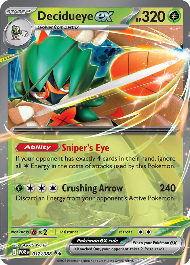 Decidueye ex - 012/088 - ME03: Perfect Order (POR) Magic The Gathering