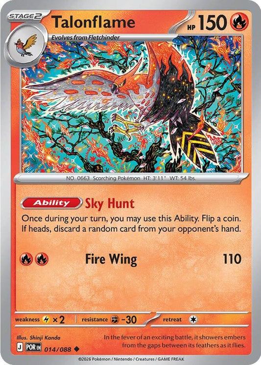 Talonflame - 014/088 - ME03: Perfect Order (POR) Pokemon