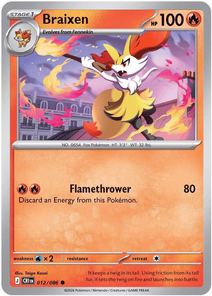 Braixen - ME04: Chaos Rising (CRI) Pokemon