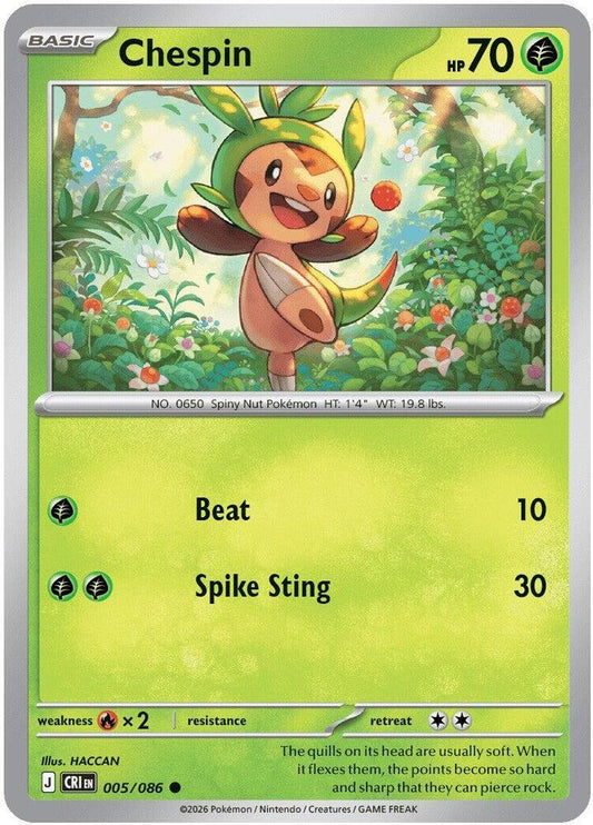 Chespin - 005/086 - ME04: Chaos Rising (CRI) Magic The Gathering