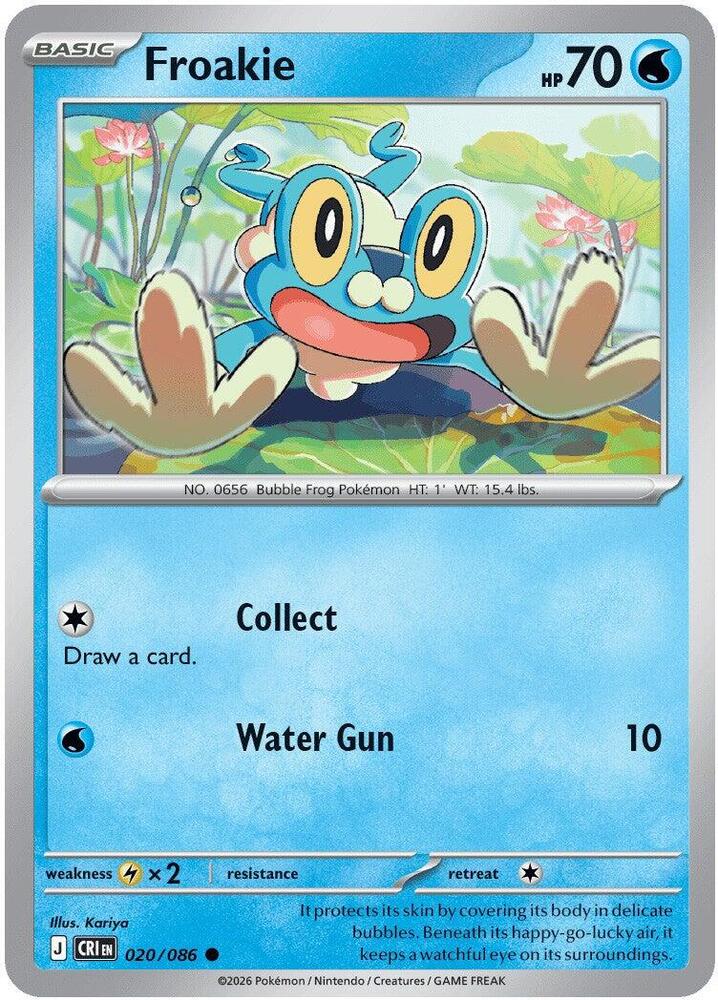 Froakie - 020/086 - ME04: Chaos Rising (CRI) Magic The Gathering