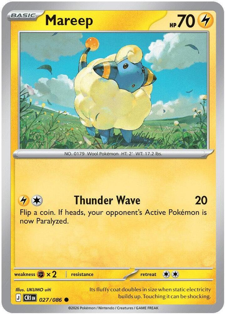 Mareep - ME04: Chaos Rising (CRI) Magic The Gathering