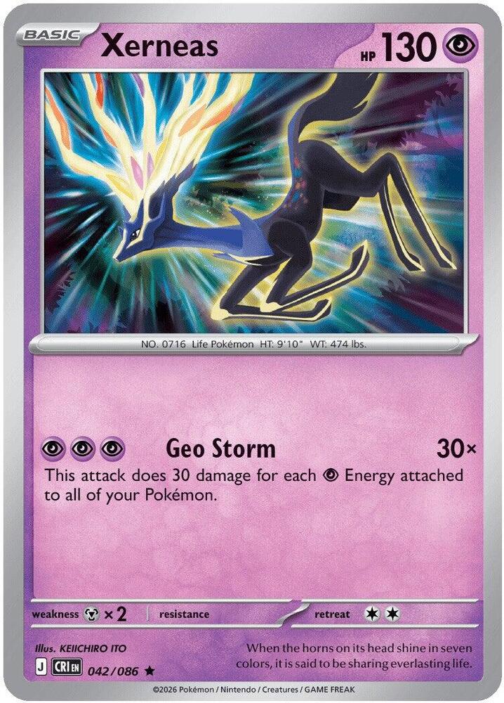 Xerneas - 042/086 - ME04: Chaos Rising (CRI) Magic The Gathering