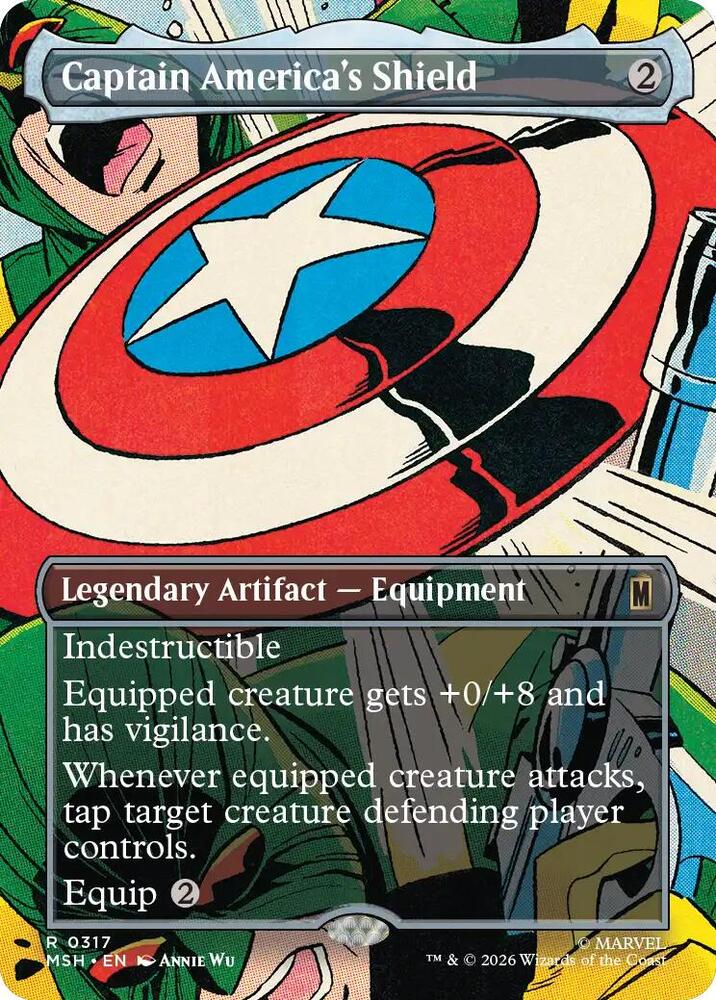 Captain America's Shield (Borderless) (0317) - Marvel Super Heroes (MSH) Armchair Generals