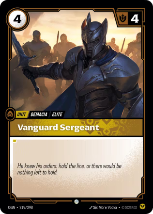 Vanguard Sergeant - Origins (OGN) Armchair Generals