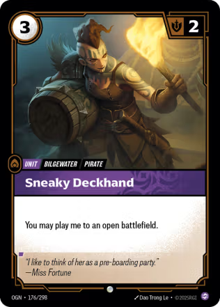 Sneaky Deckhand - Origins (OGN) Armchair Generals
