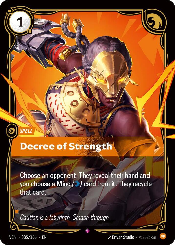 Decree of Strength - Vendetta (VEN) Armchair Generals