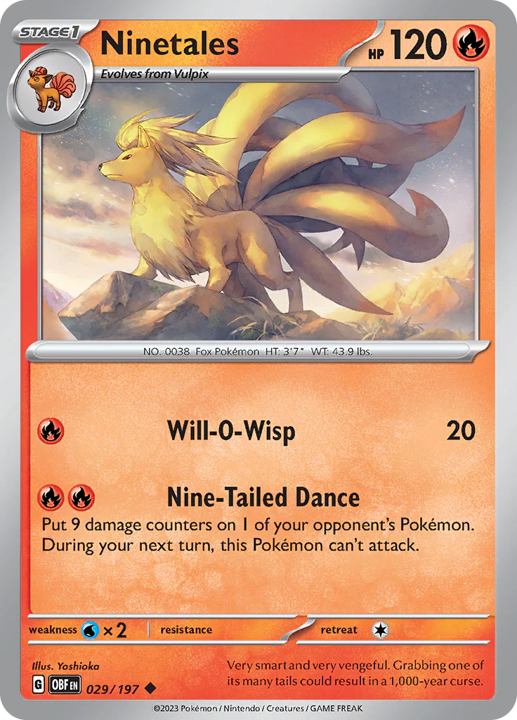 Ninetales (029/197) [Scarlet & Violet: Obsidian Flames]) Magic The Gathering