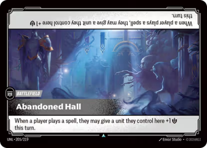 Abandoned Hall - Unleashed (UNL) Armchair Generals