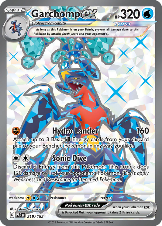 Garchomp ex (219/182) [Scarlet & Violet: Paradox Rift] Pokemon