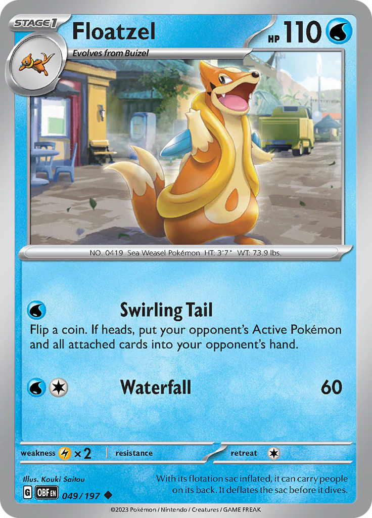 Floatzel (049/197) [Scarlet & Violet: Obsidian Flames] Pokemon