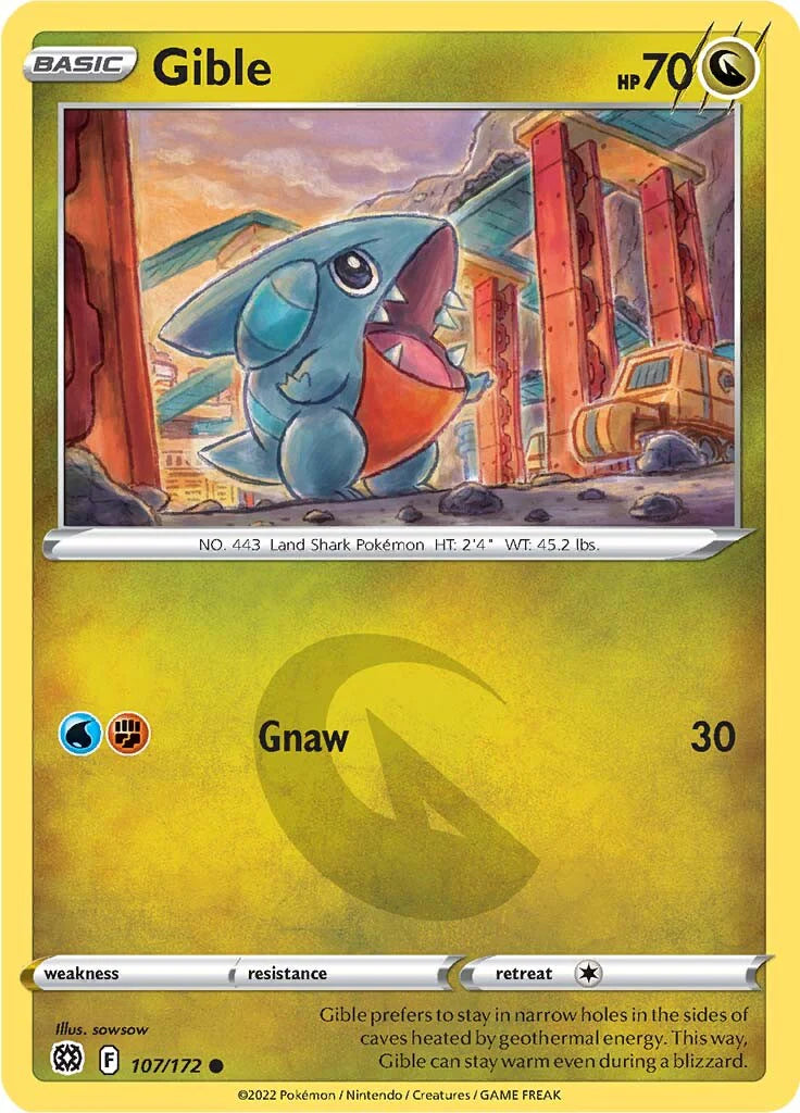 Gible (107/172) [Sword & Shield: Brilliant Stars] Pokemon