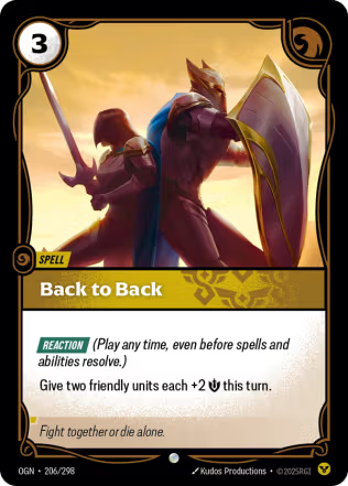 Back to Back - Origins (OGN) Armchair Generals